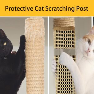 Cat Nail File Scratcher Wrapped Around a Cat Scratching Post, Cat Scratch That Files Nails with 80 Aluminum Oxide Grit, Cat Nail File Can Help to Trim Cat's Nails and Protect Scratch Post