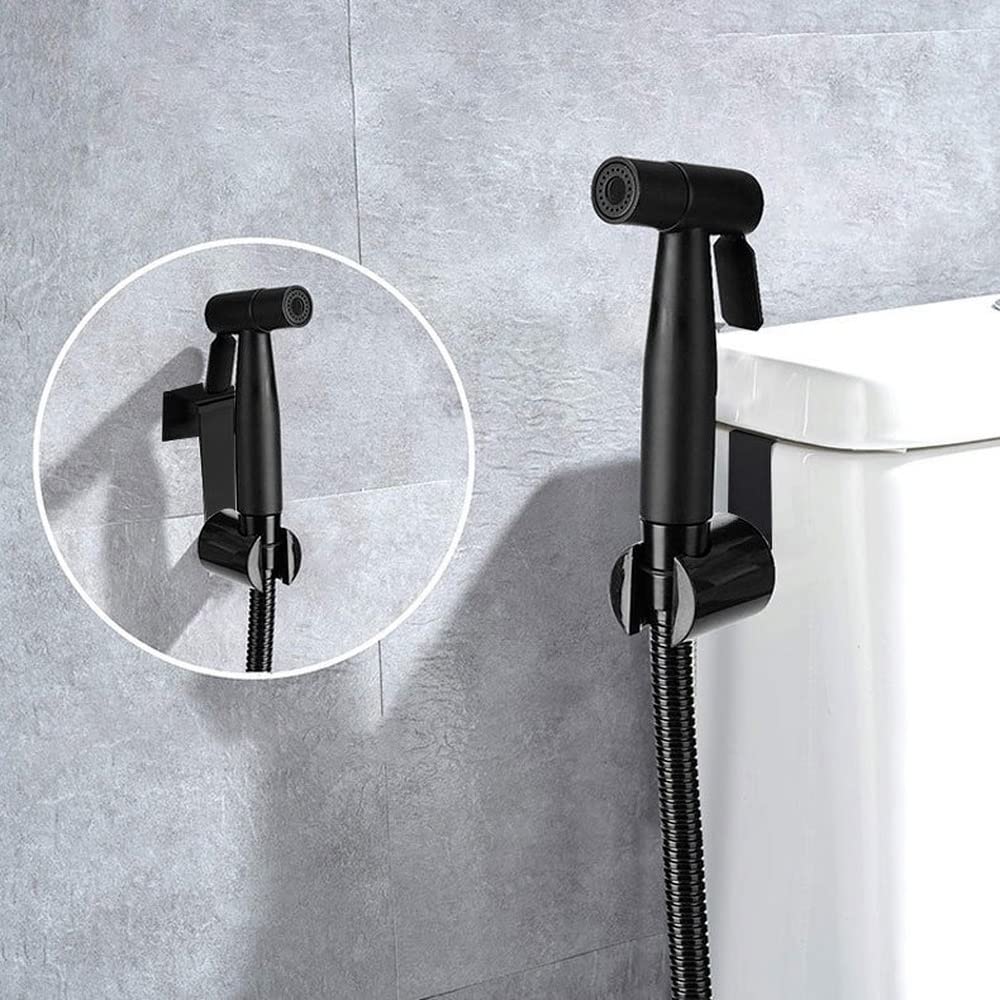 Black Toilet Bidet Sprayer Kit Set Hand Hold Stainless Steel for Bathroom Personal Cleanse Faucet (Color : D) (E)