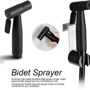 Black Toilet Bidet Sprayer Kit Set Hand Hold Stainless Steel for Bathroom Personal Cleanse Faucet (Color : D) (E)