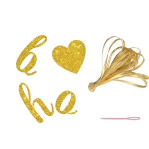 Maicaiffe Happy Golden Birthday Banner - Golden Birthday Party Decor - Stay Golden - Happy Birthday Party Decorations, Gold Glitter