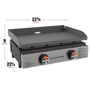 Blackstone 2203 22” Original Tabletop Griddle with Omnivore Griddle Plate, Powder Coated Steel, Black