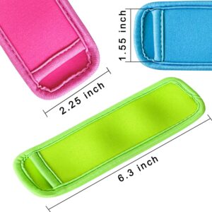 Hzran Ice Pop Sleeves, 8 Pieces Ice Pop Neoprene Insulator Sleeves, Freezer Popsicle Holder Sleeves, Colorful Ice Sleeves Holder Bag, Reusable Washable Ice Popsicle Holders for Kids.