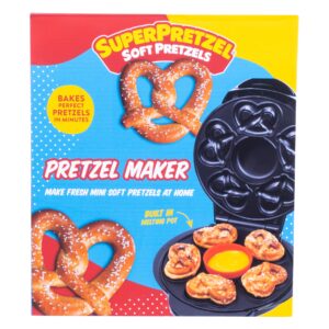 SUPERPRETZEL Pretzel Maker. Soft Pretzel Maker with Cheese Melting Compartment. Creates up to 5 Delicious, Warm Soft Pretzels in Minutes. Officially Licensed SUPERPRETZEL Machine from Fizz Creations.