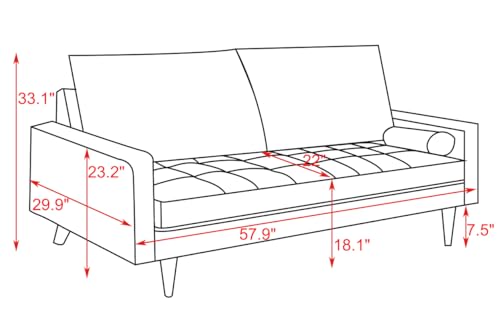 uhome Sofas, 2 Seat, Black