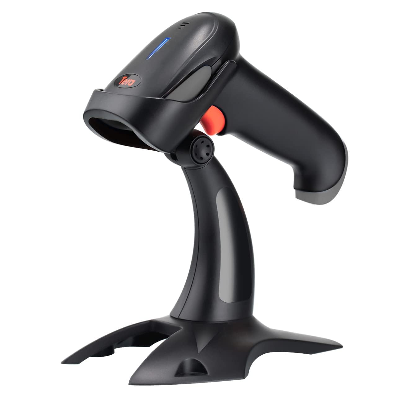 Tera Pro Wireless 2D QR Barcode Scanner with Stand, 3 in 1 Bluetooth & 2.4GHz Wireless & USB Wired Connection, Image Bar Code Reader with Vibration Alert HW0002 Grey