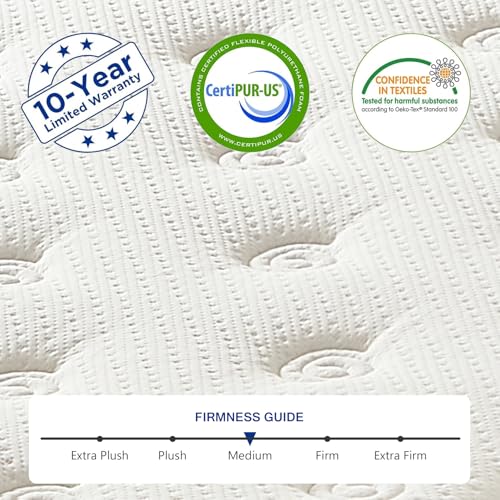 DreamQi Twin Mattress,Twin Size Mattresses,Gel Memory Foam and Pocket Spring 8 Inch Hybrid Twin Mattress for Kids,Medium Firm,Breathable Comfort Soft Twin Bed Mattress in a Box,Pressure Relief