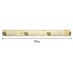 Garbendy Pineapple Wrapping Paper Roll - Gold Foil Design with Cut Lines for Birthdays, Holidays, Weddings, Baby Showers - 17" x33ft