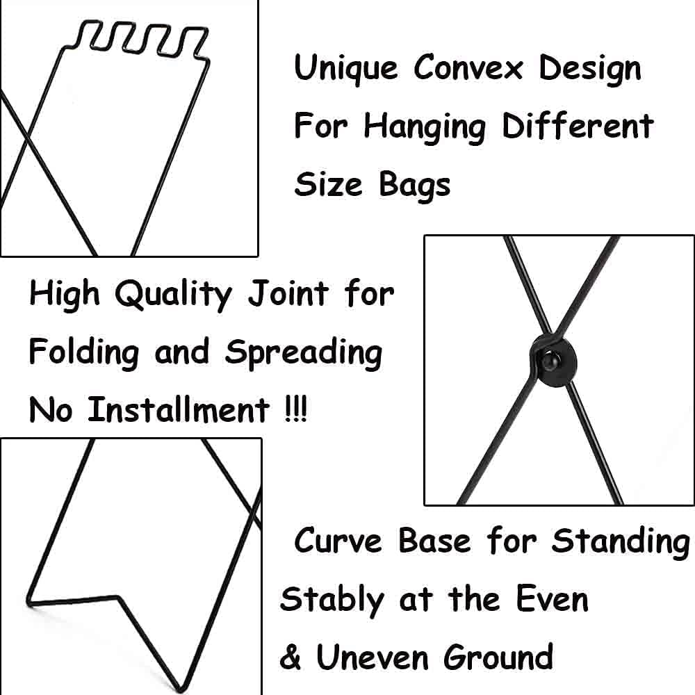 SUPANT Trash Bags 1-13 Gallon Holder Stand(Free Adjusted), Waste Sorting Bin, Grass Clippings Portable Fold Up Can, for Camping Recycling Suitable in Bedroom, Kitchen, Camping