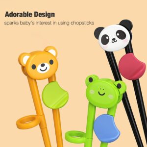 PandaEar 3 Pairs Training Chopsticks for Kids Toddlers, Learning Chopsticks for Beginners trainer, Toddler Chopsticks, Kids Chop Sticks