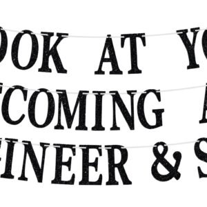 Look at You Becoming an Engineer Banner, Congrats Grad/You Did It/Congratulations Sign, Engineer Degree Graduation Party Decorations Supplies