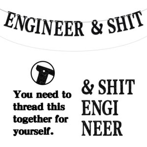 Look at You Becoming an Engineer Banner, Congrats Grad/You Did It/Congratulations Sign, Engineer Degree Graduation Party Decorations Supplies