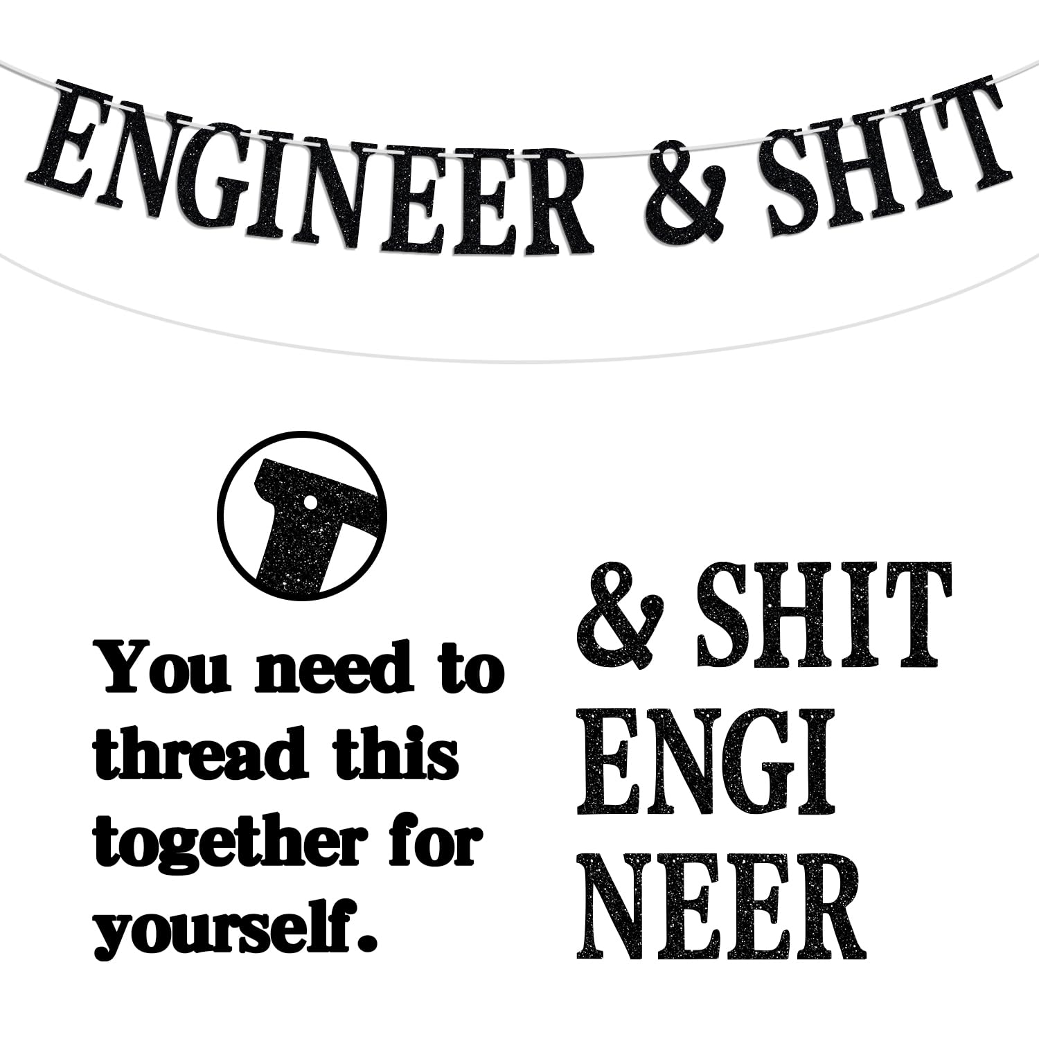 Look at You Becoming an Engineer Banner, Congrats Grad/You Did It/Congratulations Sign, Engineer Degree Graduation Party Decorations Supplies