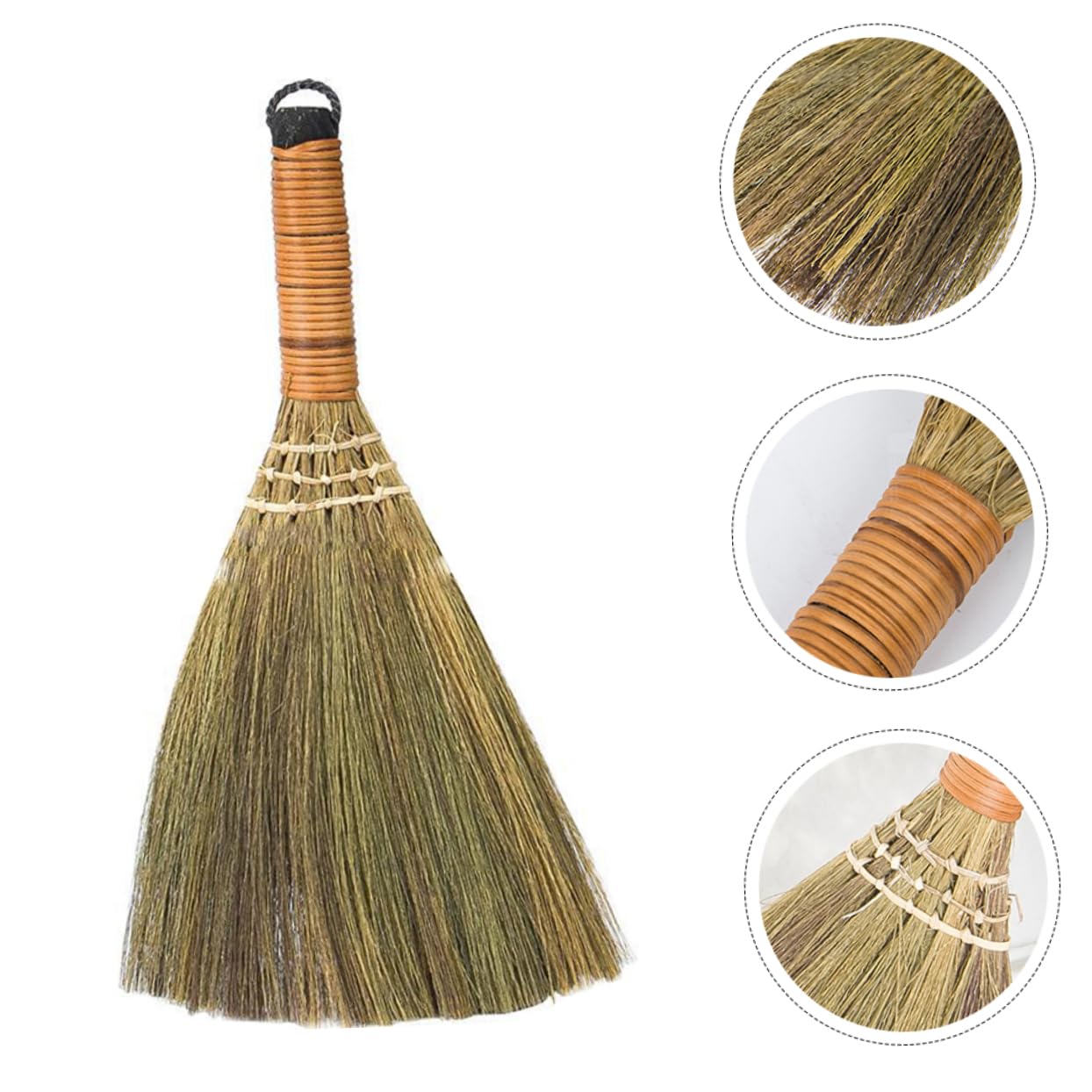 Healeved Chinese Brooms 4 Pcs Household Dust Broom Toddler Straw Mini Grass Clean Straw Broom Small, 31x20cmx2pcs, 2H3261D26K1104YCXS1