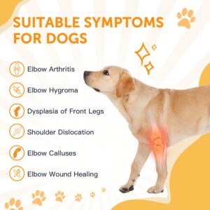 Furtent Dog Front Leg Brace for Elbow Dysplasia, Shoulder Dislocation, Hygroma, Pet Prevent Licking Wound Elbow Protector, Avoid Cone of Shame, Abrasion Resistant Dog Recovery Sleeve, M