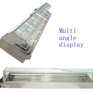 TECHTONGDA 6-Pan Bain-Marie Buffet Food Warmer Electric Steam Heater Stainless Steel Parties Catering Restaurants 1500W