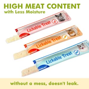 Puddonio High Meat Content Lickable Wet Cat Treats, Healthy Squeezable Soft Puree Cat Snacks - 0.5 Ounces Each Tube, 10 Tubes