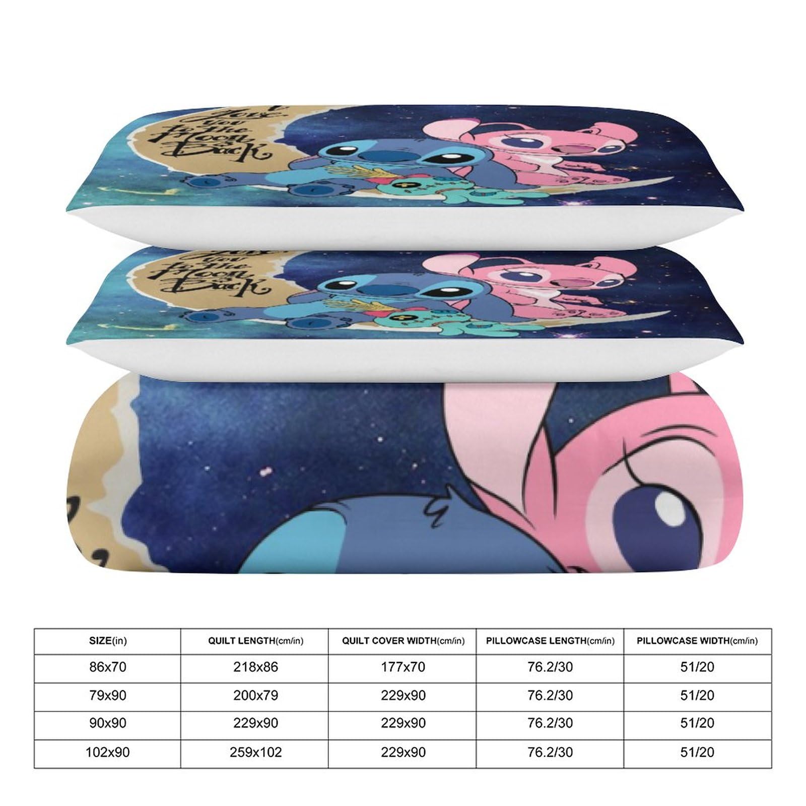 MSLuLa Cartoon Bed Duvet Cover Cute Kids Adults Bedding Sets Anime 3D Printed Lightweight 3 Pieces Comforter Cover Sets with 1 Duvet Cover and 2 Pillow Cases, Twin