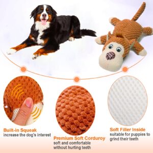 SQXMRQ Dog Toy, Monkey Plush, Durable Chew Toy for Puppy, Medium, Large, Aggressive Chewers, Teething Relief, Interactive Sound, Lightweight