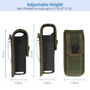 KENOBEE Multitool Sheath EDC Pouch, Multi-Purpose Belt Clip Tool Holder Bag, Utility Tactical Waist Pack Camping Hiking Pocket Organizer Case, Bag Only