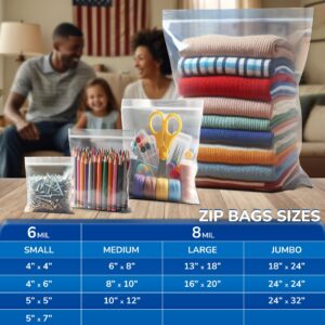 EXTRA LARGE Zip Top Bags for Storage, 5 GALLON Resealable bags, JUMBO Storage Bags, GIANT Plastic Bags, REUSABLE BPA-Free XXL Freezer Food Storage Bag, HEAVY DUTY 8 Mil Thick Big Zip Moving Bags