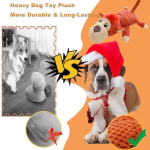 SQXMRQ Dog Toy, Monkey Plush, Durable Chew Toy for Puppy, Medium, Large, Aggressive Chewers, Teething Relief, Interactive Sound, Lightweight