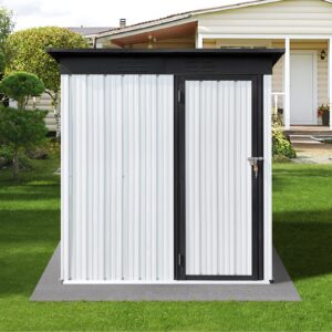 large storage shed, metal outdoor storage shed, metal garden sheds with door and lock for backyard garden patio lawn, 5ft x 4ft