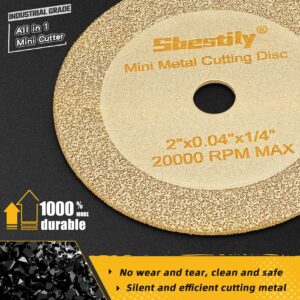 Sbestily Diamond Cutting Wheel 2 Inch Die Grinder Cut Off Wheel for Metal & Stainless Steel, Nuts, Bolts, Screws, Gypsum, Ceramic, Glass, PVC Pipe, Rotary Tool Drill Cutter Attachment