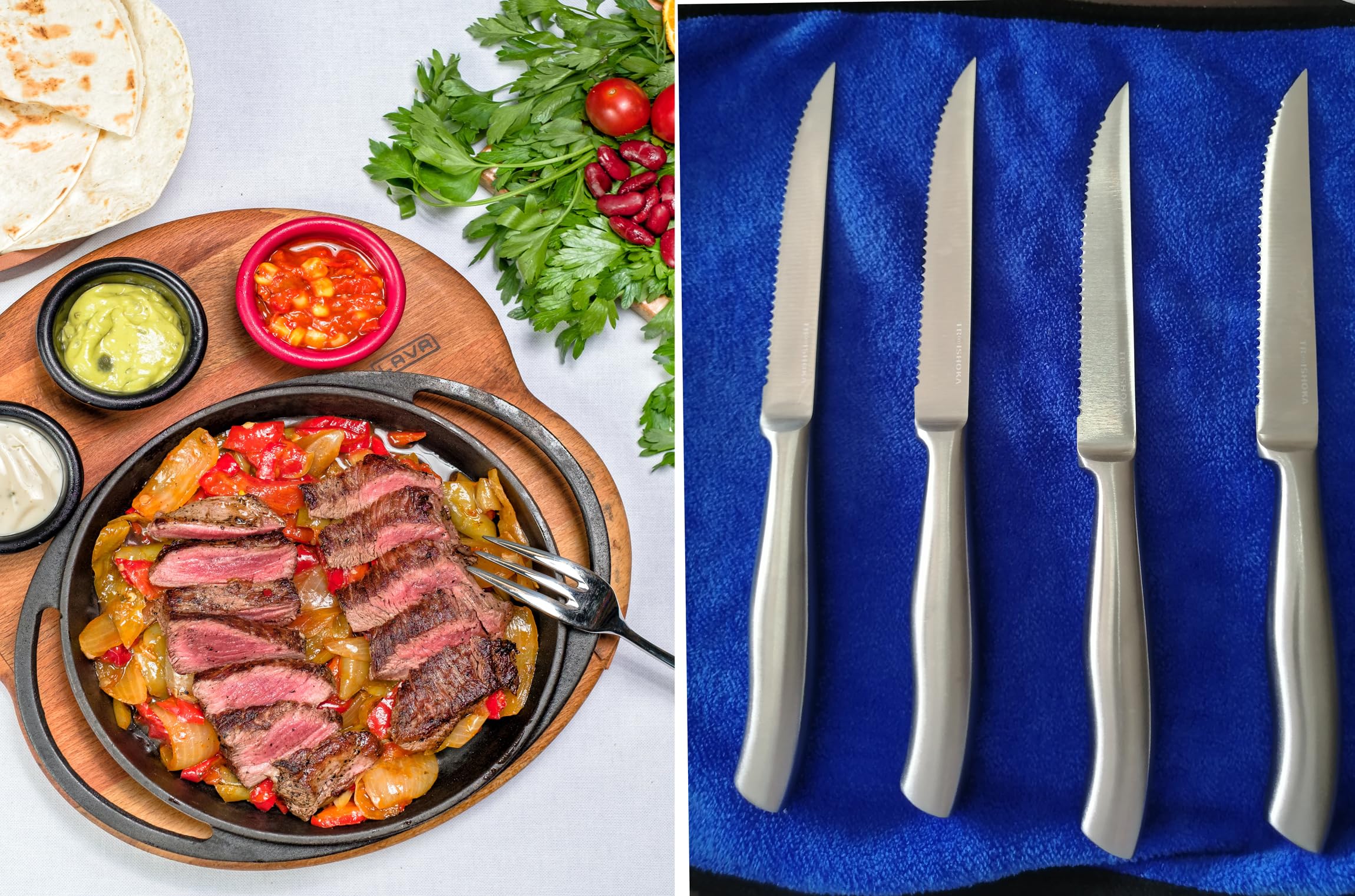 TROISHOKA Steak Knives, Razor-Sharp Steak Knives Set of 4, Stainless Steel Serrated Steak Knife, Silver Kitchen Steak Knife Set, Dishwasher Safe, Non-Stick and Rust Resistant Dinner Knives (4-PCS)