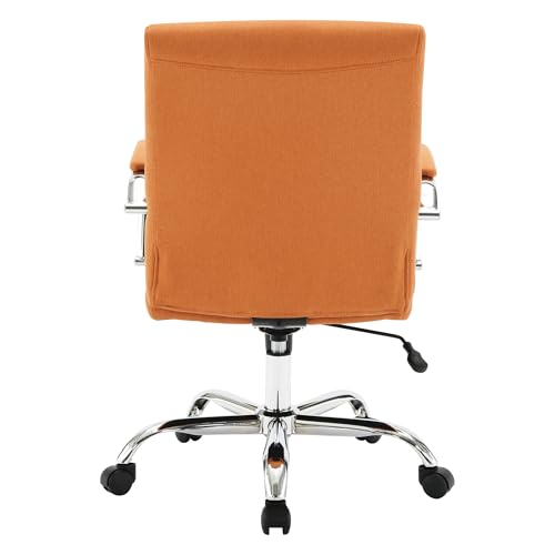 OSP Home Furnishings Adjustable Mid-Back Home Office Chair, Orange