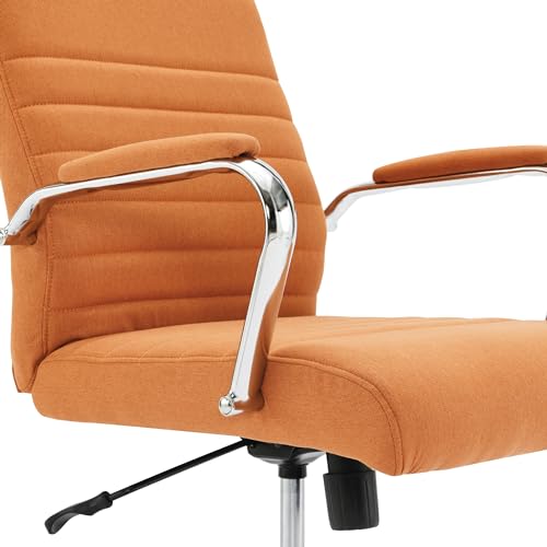 OSP Home Furnishings Adjustable Mid-Back Home Office Chair, Orange