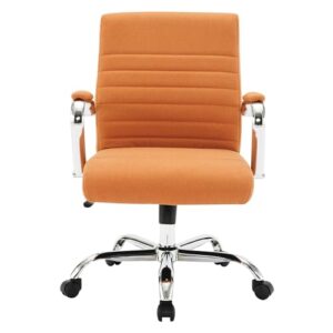 OSP Home Furnishings Adjustable Mid-Back Home Office Chair, Orange