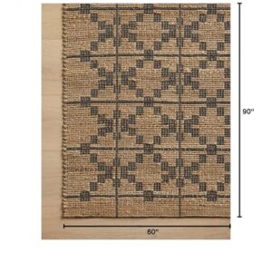 Loloi Chris Loves Julia x Judy Natural/Graphite 5'-0" x 7'-6" Area Rug