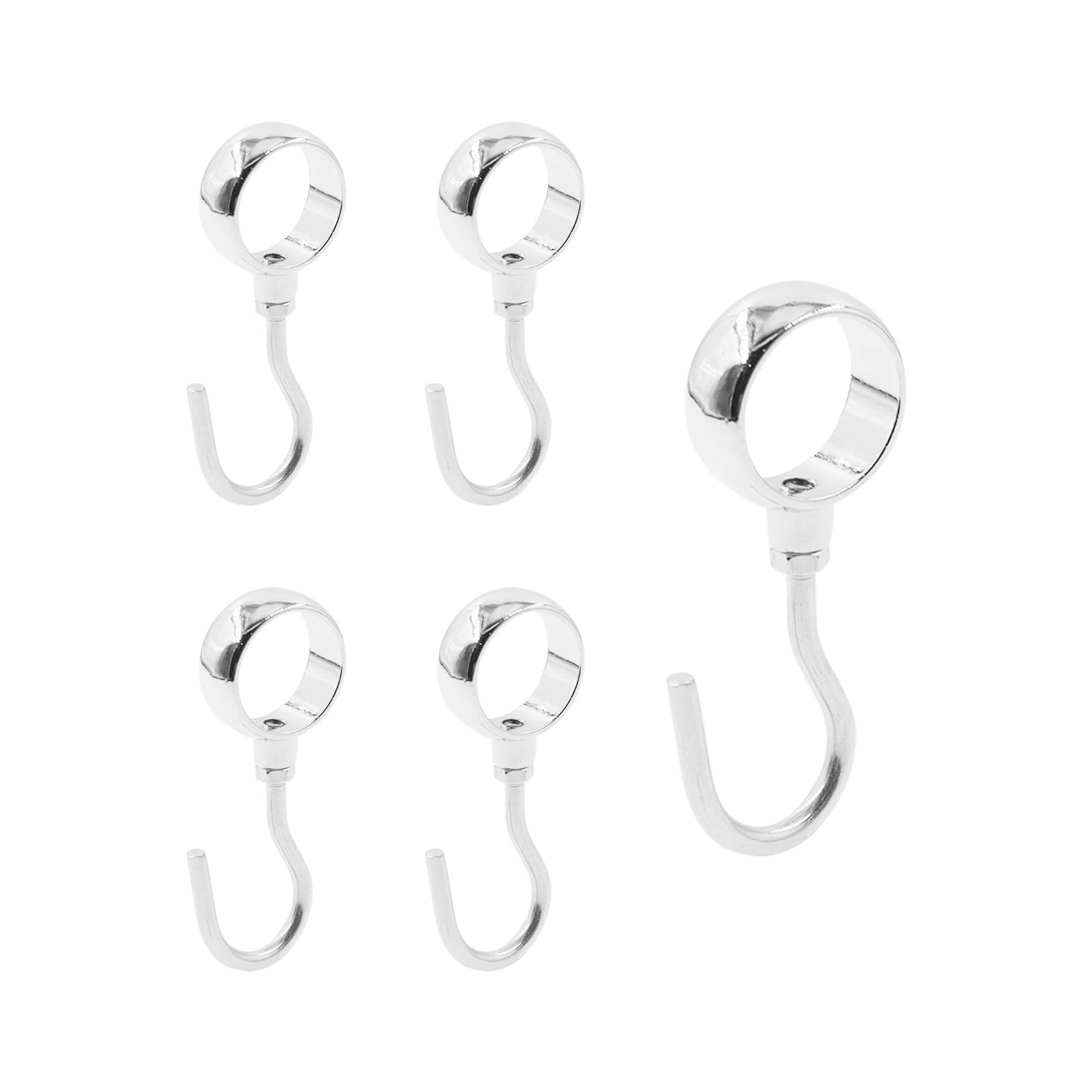 Ulifestar Closet Rod Hooks, Zinc Alloy Hanging Tube Rod Hook,Heavy Duty J Typed Kitchen Hook,Utility Hook Pipe Hangers for Bathroom Wardrobe Closet Tension Rod Hooks Fit for