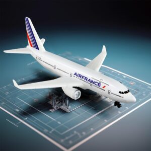 Sky Trek Model Airplanes France Airplane Airlines Plane Aircraft Model for Display Collection and Gifts.