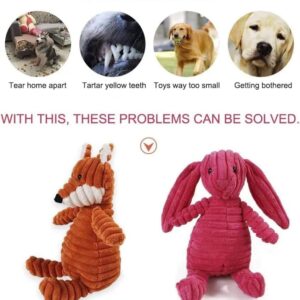 Generic MEETCARE Plush Dog Toys for Small Medium Dogs, Interactive Toys with Squeaky Sound, Soft and Comfortable, Perfect for Pet Training and Playing (Rhinoceros)