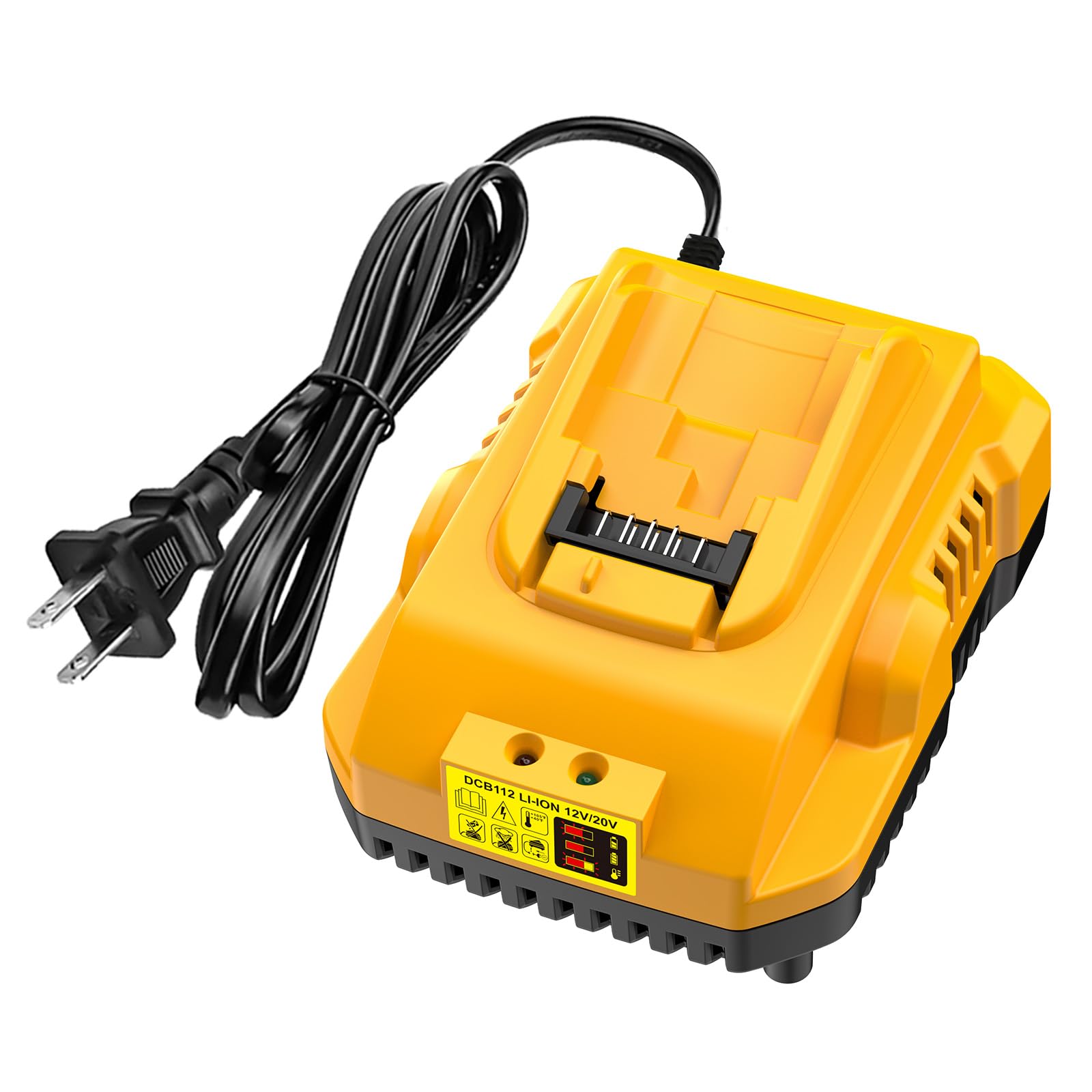 DCB112 20V MAX Battery Charger Replacement for Dewalt Battery Charger, Compatible with Dewalt 12V-20V Battery