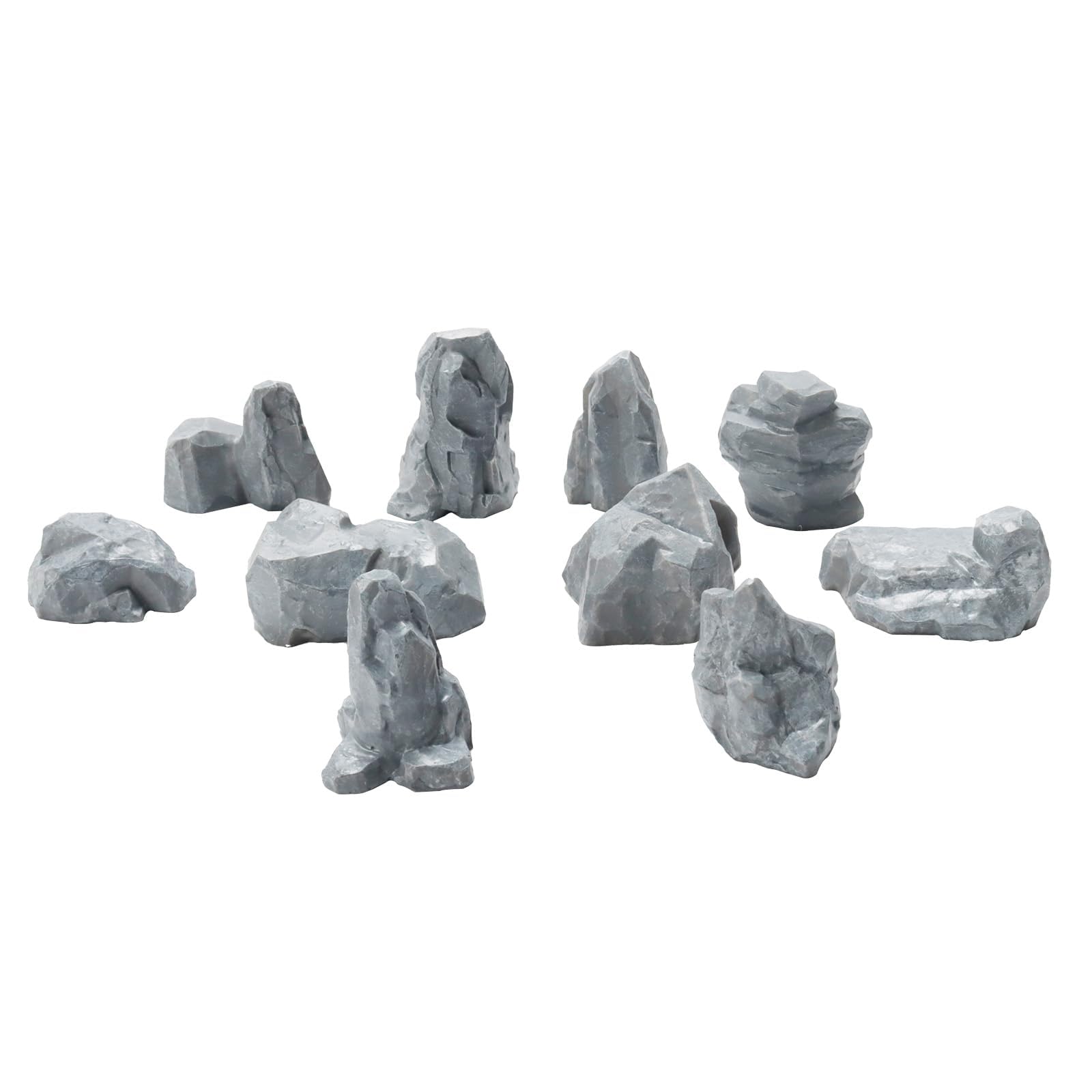 Warmtree 10Pcs Diorama Rocks Fake Rock Miniature Stone Rock Statue for Diorama Supplies Micro Train Landscape Railway Sand Table Halloween Miniatures