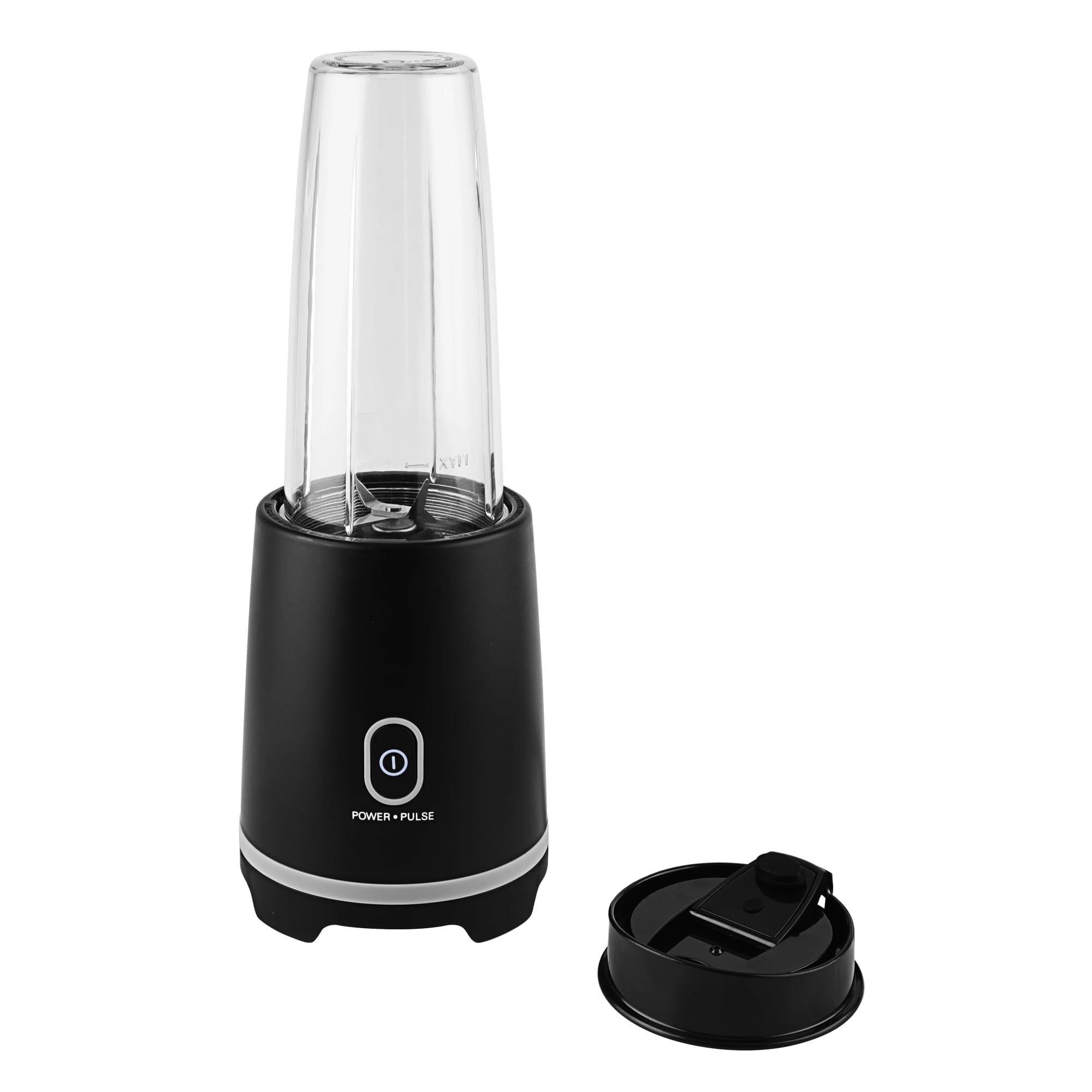 XoTiq Black Single-Serve Blender with 1 Travel Lid, 16 oz