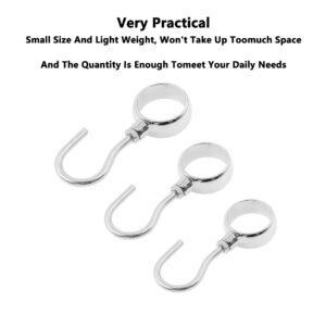 Ulifestar Closet Rod Hooks, Zinc Alloy Hanging Tube Rod Hook,Heavy Duty J Typed Kitchen Hook,Utility Hook Pipe Hangers for Bathroom Wardrobe Closet Tension Rod Hooks Fit for