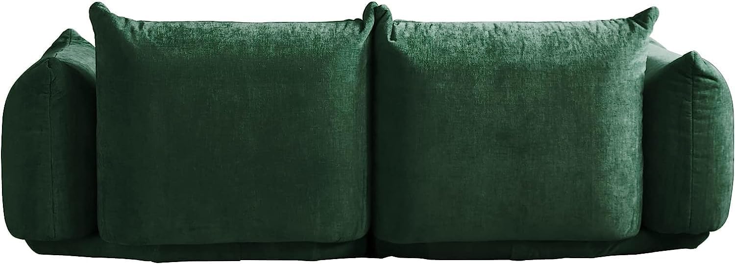 JACH Modern Love Seat Couch, Chenille Couch Deep Love Seat Couches with Thick Cushion, 77" Plush Sofas Furniture for Small Spaces Living Room Bedroom Office Apartment, Green