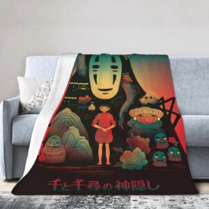 nvbcxvn flannel spirited anime away toto'ro blankets lightweight soft warm blanket plush air conditioned throw blankets for teen couch bed sofa living room chair 40""x30"", black 1