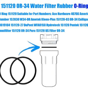 Generic 151120 OR-34 Water Filter Rubber O-Ring Compatible for Pentek and Culligan Standard & 3G Standard Water Filter Housings (2/Pack)