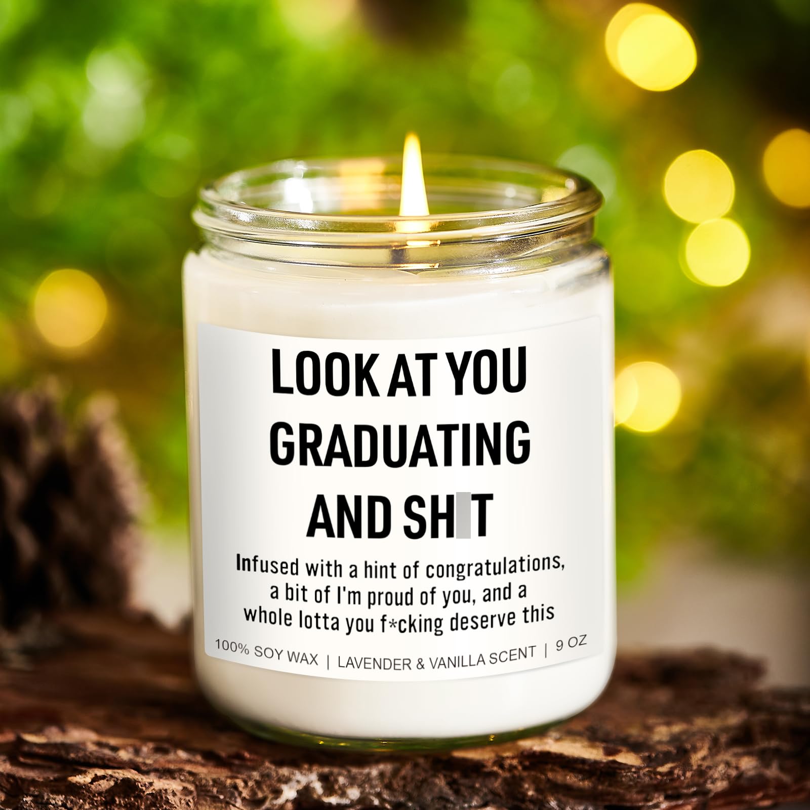 Younift Funny Grad Candle, Graduation Gifts for Women, College Graduation Gifts, High School, Masters Degree Graduation Gifts, Phd, Nurse Graduation Gifts, 2024 Graduation Gifts for Him, Her