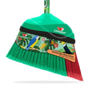 atrevo broom for sweeping indoor/outdoor. colorful sweeper vibrant design. a splash of color to your cleaning routine