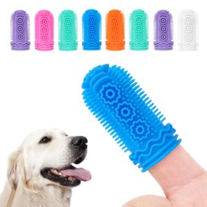 gioesqzzee cat dog toothbrush, dog tooth brushing kit, cat toothbrush, dog teeth cleaning, dog finger toothbrush, dog tooth brush for small & large pets, (9)