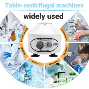 Centrifuge Machine, Lab Benchtop Centrifuges, Desktop Electric Lab Laboratory Centrifuge Machine Lab Medical Practice w/Timer and Speed Control - Low Speed,4000 RPM, Capacity 20 ML x 6-110v