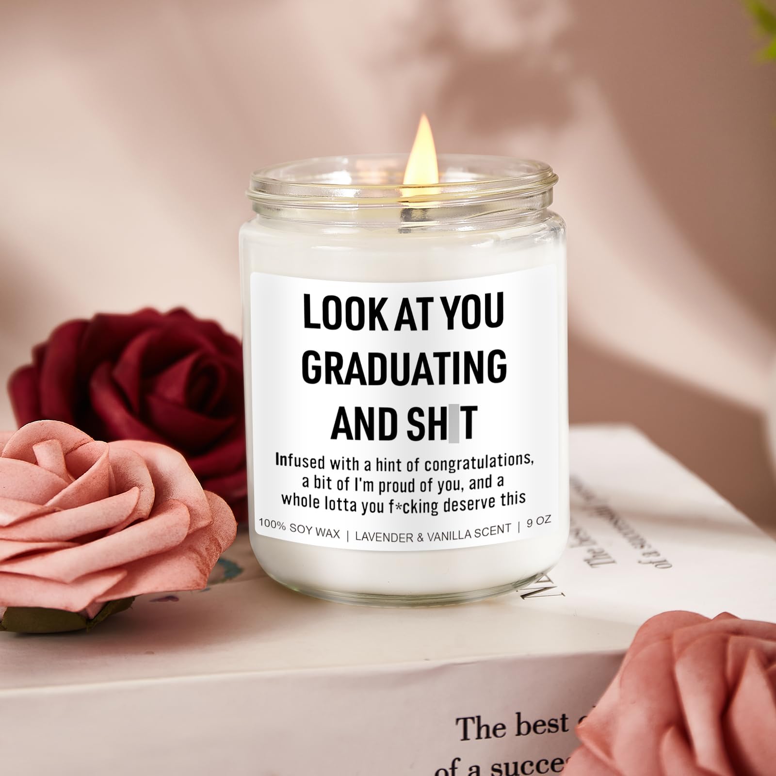 Younift Funny Grad Candle, Graduation Gifts for Women, College Graduation Gifts, High School, Masters Degree Graduation Gifts, Phd, Nurse Graduation Gifts, 2024 Graduation Gifts for Him, Her