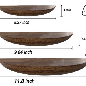 QsQueen Solid Wood Half Round Floating Wall Shelves | Elegant Floating Shelves, Elevate Your Space. Perfect for Living Rooms, Bathrooms, Bedrooms, Offices, Children's Rooms