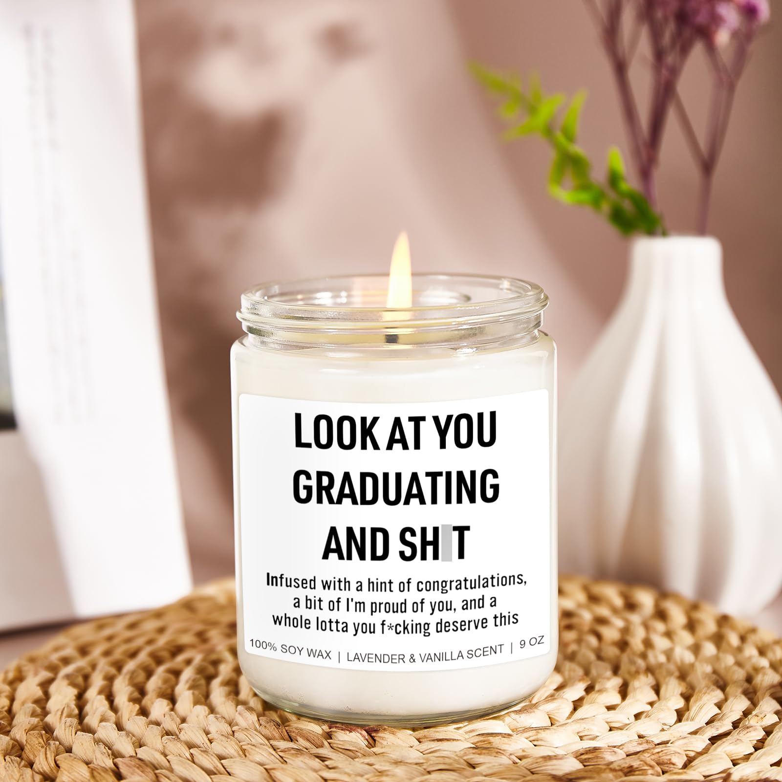 Younift Funny Grad Candle, Graduation Gifts for Women, College Graduation Gifts, High School, Masters Degree Graduation Gifts, Phd, Nurse Graduation Gifts, 2024 Graduation Gifts for Him, Her