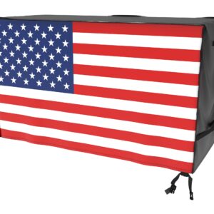 ATYARD 55-inch Outdoor Cover for Keter Unity XL Portable Table - UV Resistant, Breathable, All Weather (55" L x 24" W x 32" H) Black,American Flag